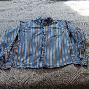 Abercrombie‎ & Fitch Men's Blue Striped Shirt Medium